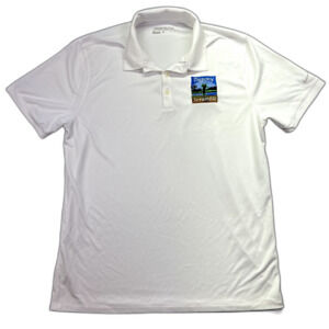 Nike Dri Fit Polo Shirt Mens Size Large White Golf Dapony‎ Scramble Athleisure